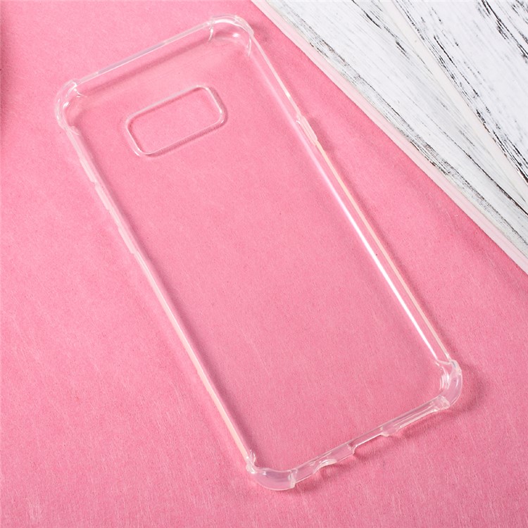Clear Drop Resistant TPU Mobile Phone Cover for Samsung Galaxy S8 - Transparent-4