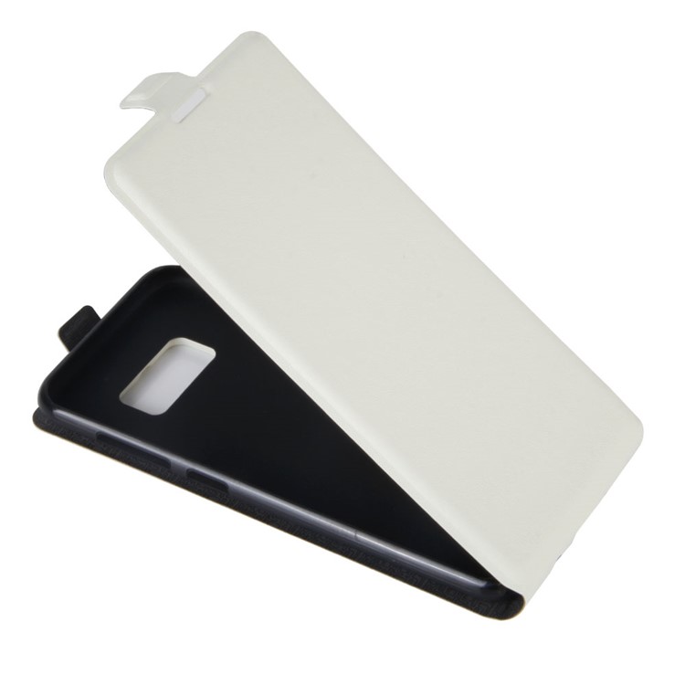 Crazy Horse Vertical Leather Flip Case with Card/Photo Slot for Samsung Galaxy S8 - White-4