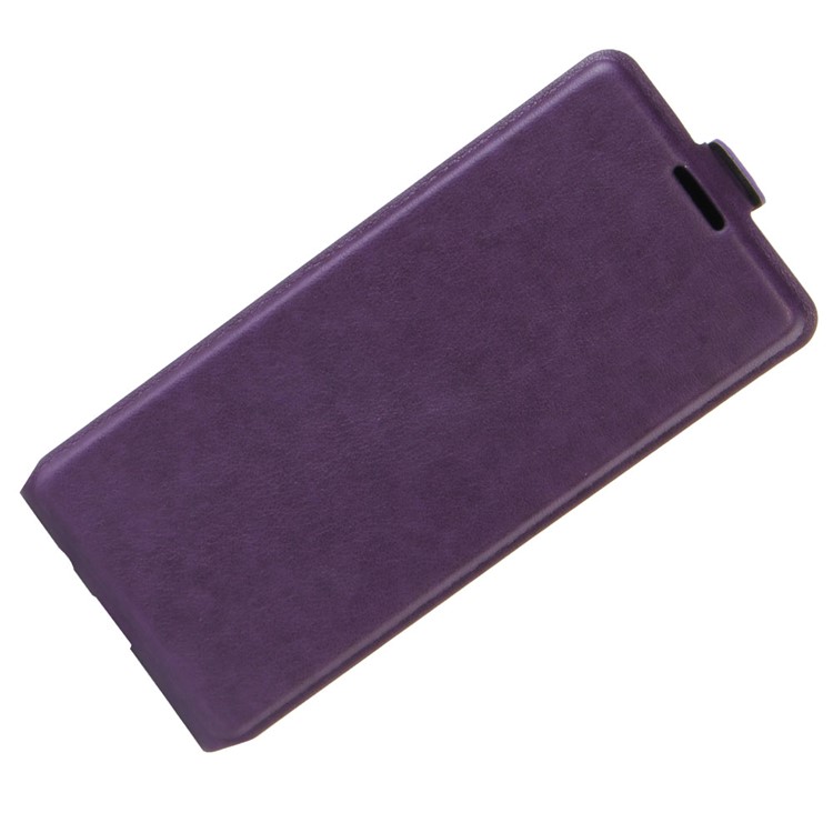 Card/Photo Slot Crazy Horse Vertical Flip Leather Mobile Casing for Samsung Galaxy S8 - Purple-2