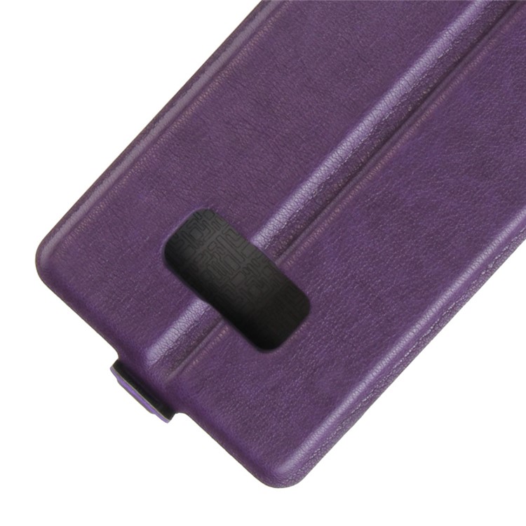 Card/Photo Slot Crazy Horse Vertical Flip Leather Mobile Casing for Samsung Galaxy S8 - Purple-4