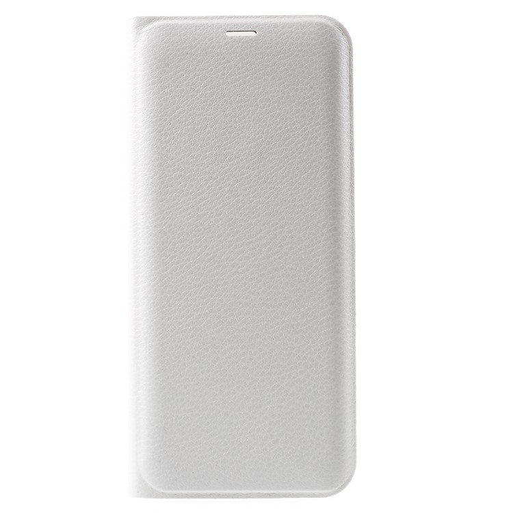 Card Slot Leather Flip Phone Cover for Samsung Galaxy S8 Plus - White-1