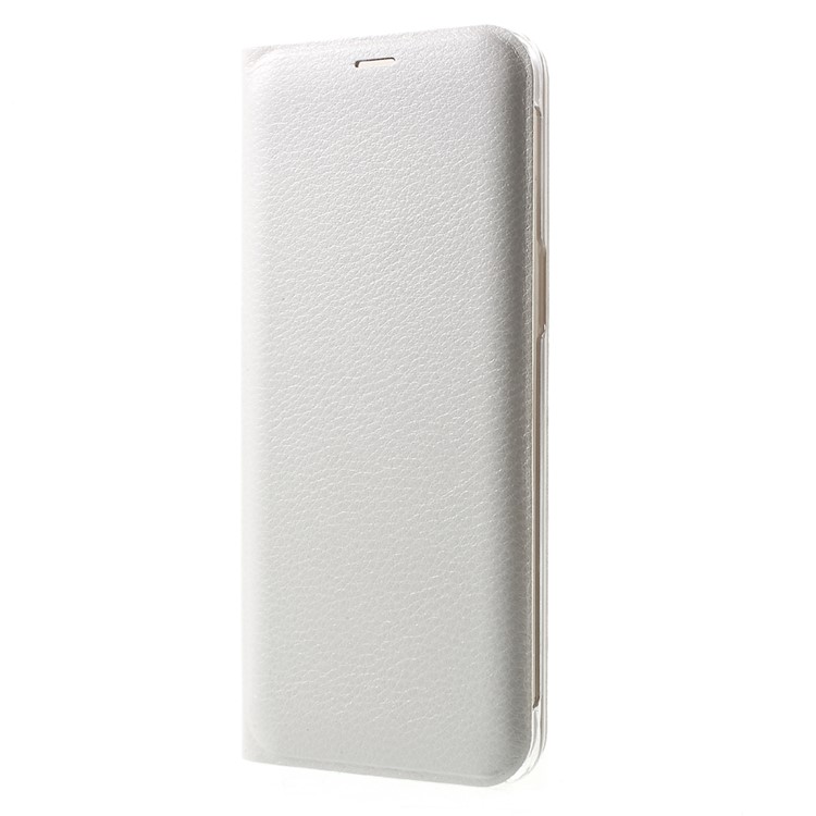 Card Slot Leather Flip Phone Cover for Samsung Galaxy S8 Plus - White-2