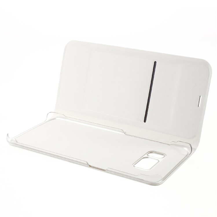 Card Slot Leather Flip Phone Cover for Samsung Galaxy S8 Plus - White-5