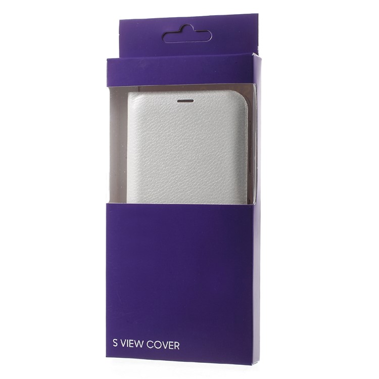 Card Slot Leather Flip Phone Cover for Samsung Galaxy S8 Plus - White-6
