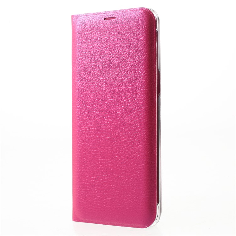 Card Holder Leather Folio Cell Phone Shell for Samsung Galaxy S8 Plus - Rose-2