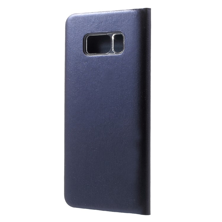 Card Holder Leather Mobile Phone Cover for Samsung Galaxy S8 Plus - Dark Blue-3