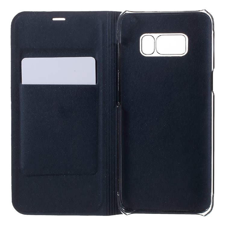 Card Holder Leather Mobile Phone Cover for Samsung Galaxy S8 Plus - Dark Blue-5
