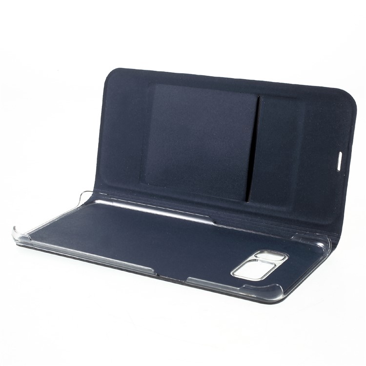 Card Holder Leather Mobile Phone Cover for Samsung Galaxy S8 Plus - Dark Blue-6