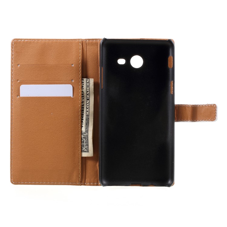 Pattern Printing Leather Card Holder Case for Samsung Galaxy J5 (2017) - Blue Butterfly-6