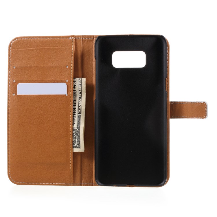Pattern Printing Leather Card Holder Case for Samsung Galaxy S8 Plus - Starry Night-6