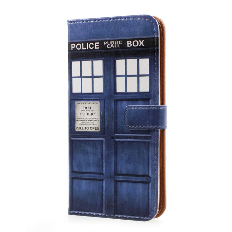 Pattern Printing PU Leather Wallet Case for Samsung Galaxy S8 Plus - Police Public Call Box-2