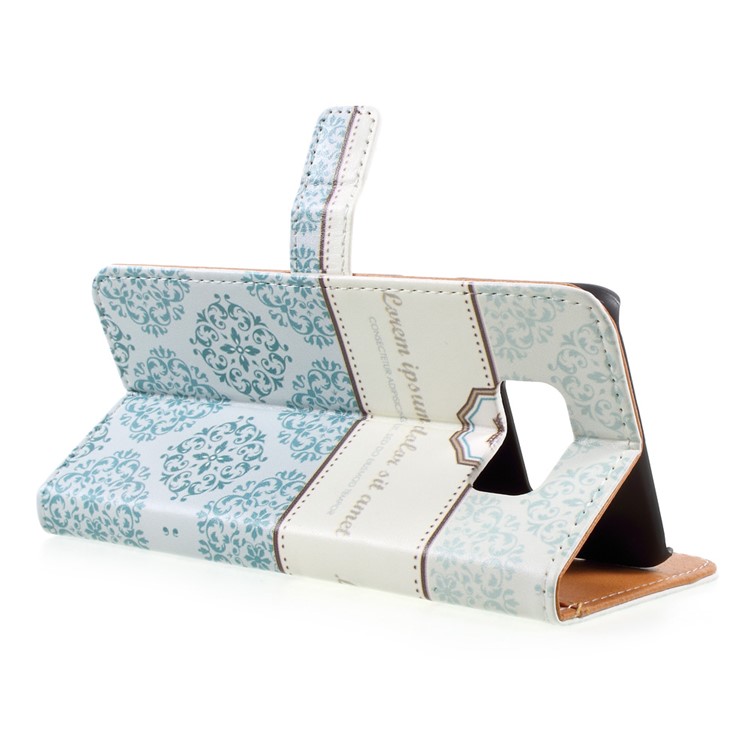Pattern Printing Wallet Leather Stand Cover for Samsung Galaxy S8 Plus - Damask Flower-4