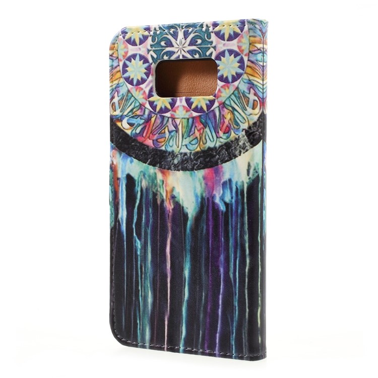 Pattern Printing Leather Stand Cover with Card Slots for Samsung Galaxy S8 Plus - Dream Catcher-3