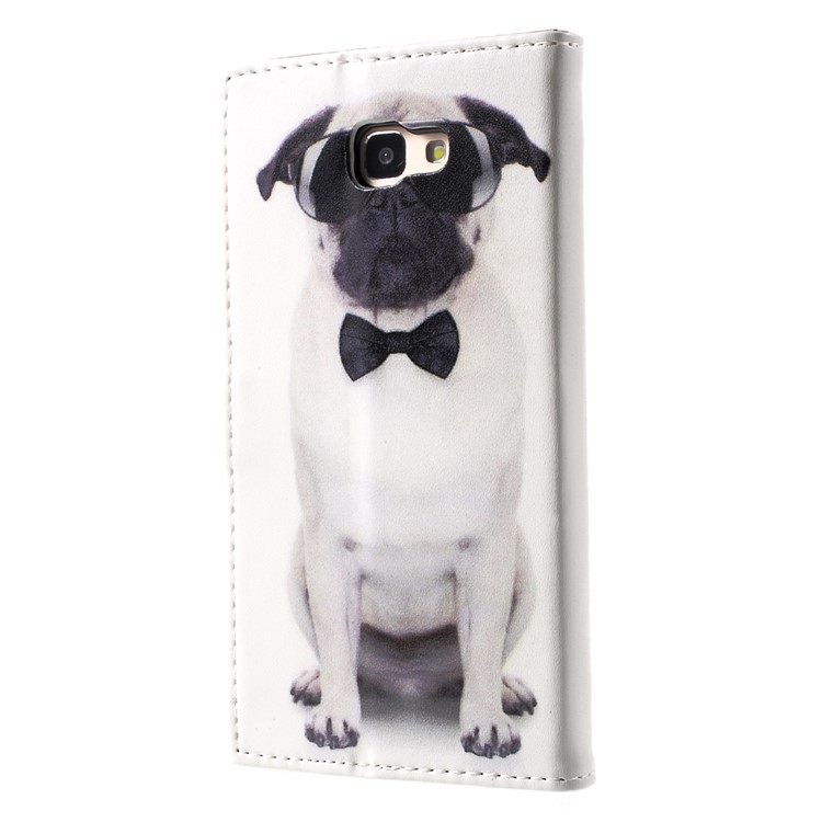 Pattern Printing Leather Wallet Case for Samsung Galaxy J5 Prime/On5 2016 - Dog Wearing Sunglasses-3