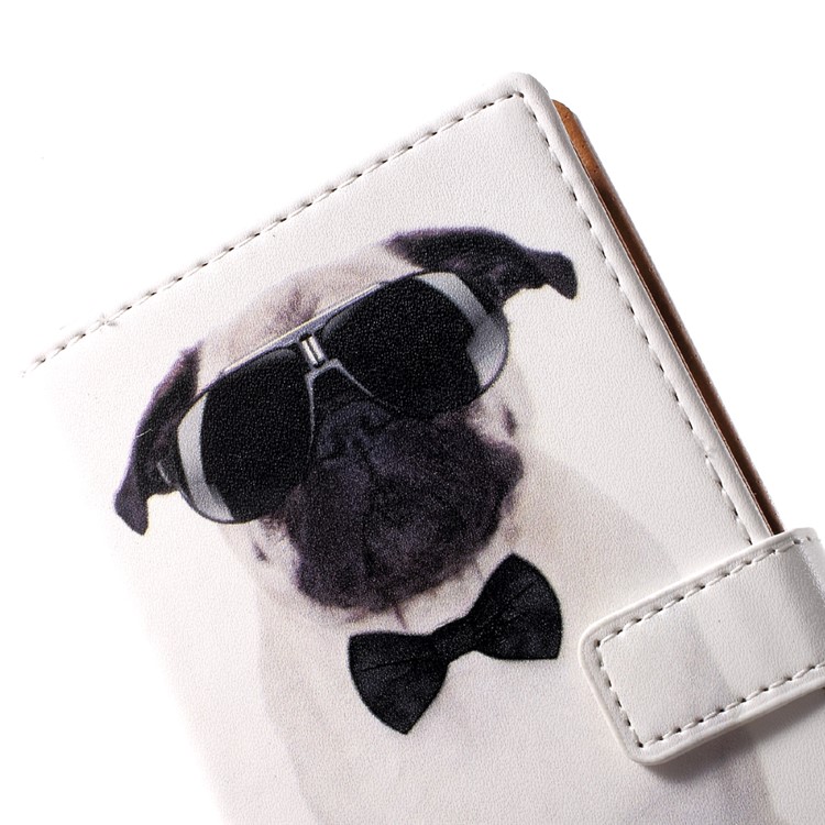 Pattern Printing Leather Wallet Case for Samsung Galaxy J5 Prime/On5 2016 - Dog Wearing Sunglasses-8