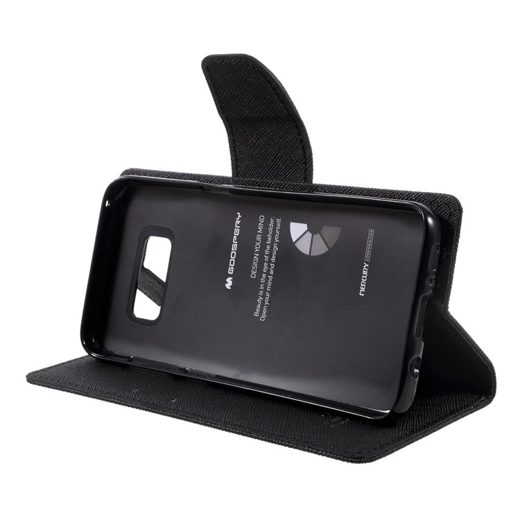 MERCURY GOOSPERY Fancy Diary Leather Wallet Case for Samsung Galaxy S8 - Black-4