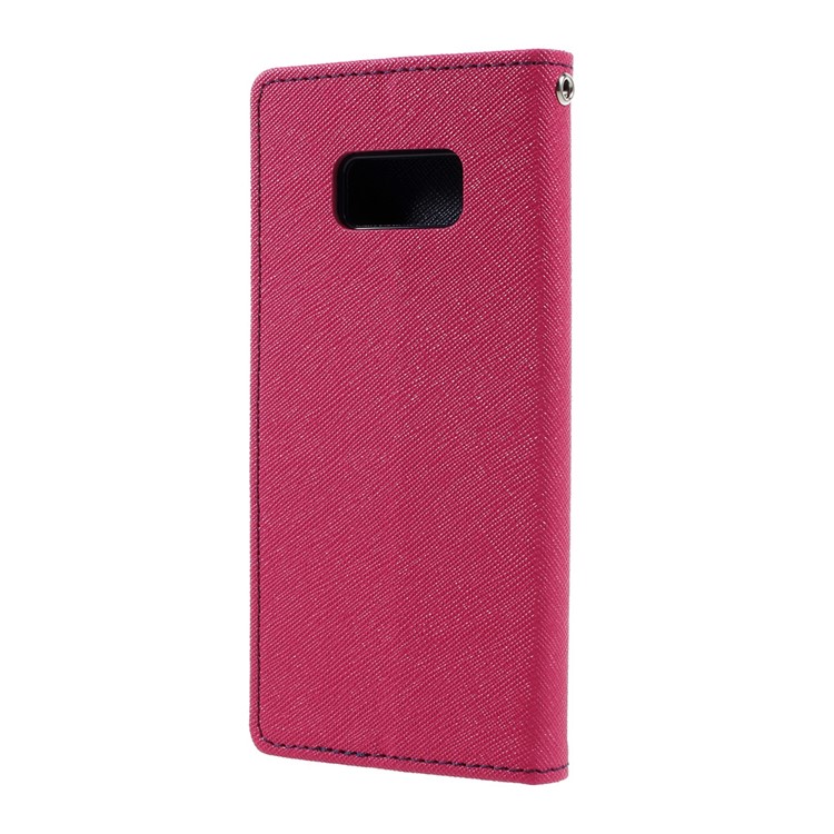MERCURY GOOSPERY Contrast Color Leather Flip Case for Samsung Galaxy S8 - Rose-3