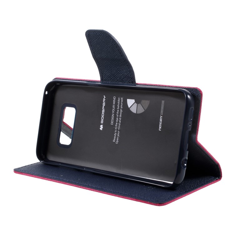 MERCURY GOOSPERY Contrast Color Leather Flip Case for Samsung Galaxy S8 - Rose-4