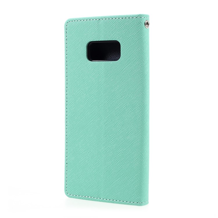 MERCURY GOOSPERY PU Leather Wallet Phone Case for Samsung Galaxy S8 - Cyan-3