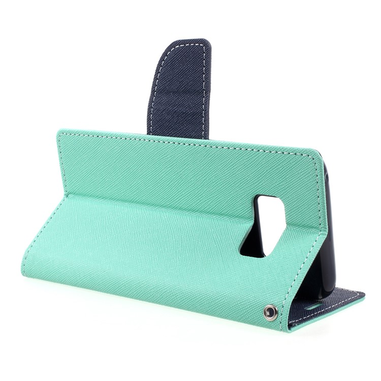 MERCURY GOOSPERY PU Leather Wallet Phone Case for Samsung Galaxy S8 - Cyan-5