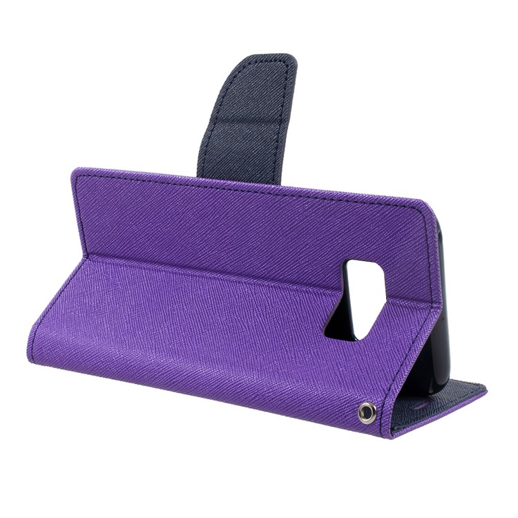 MERCURY GOOSPERY Leather Magnetic Wallet Cover for Samsung Galaxy S8 - Purple-5