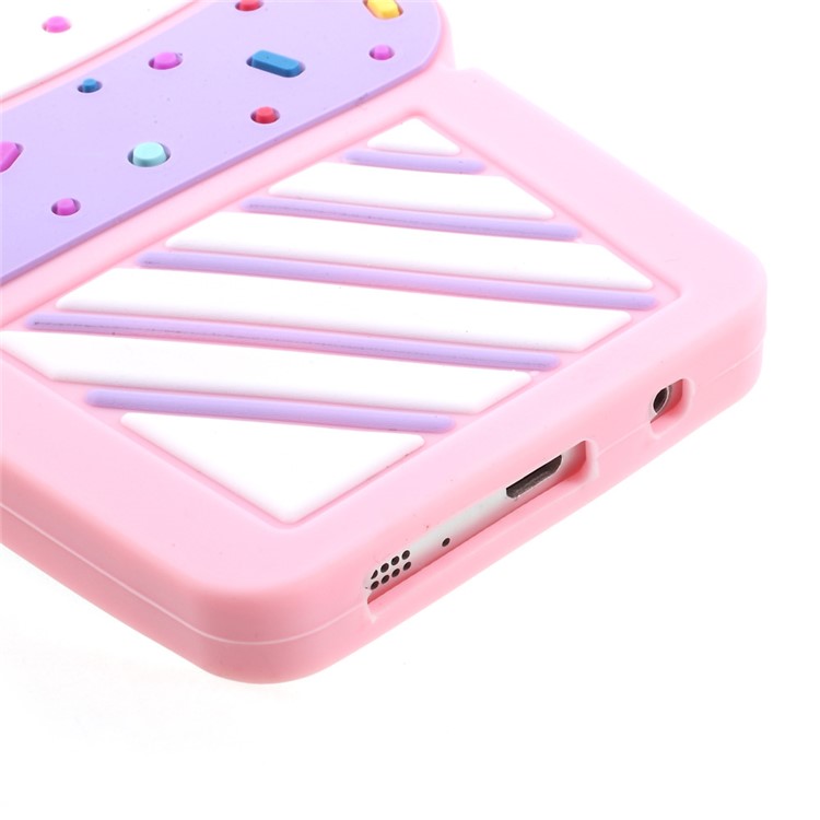 3D Cherry Ice Cream Silicone Mobile Case for Samsung Galaxy S7 G930 - Pink-5