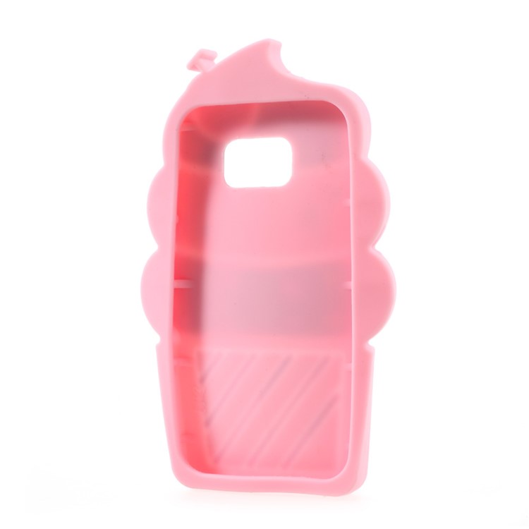 3D Cherry Ice Cream Silicone Mobile Case for Samsung Galaxy S7 G930 - Pink-6