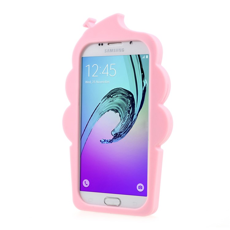3D Cherry Ice Cream Silicone Phone Cover for Samsung Galaxy A3 A310 (2016) - Pink-3