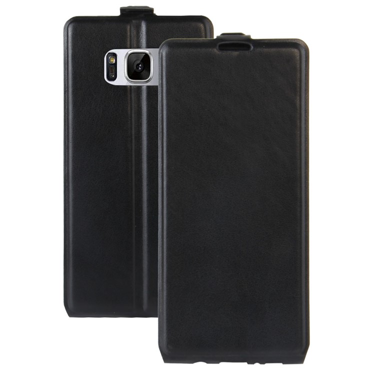 Crazy Horse Leather Vertical Case for Samsung Galaxy S8 Plus - Black-1