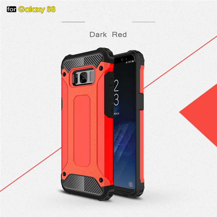 Armor Guard Plastic + TPU Hybrid Case for Samsung Galaxy S8 - Red
