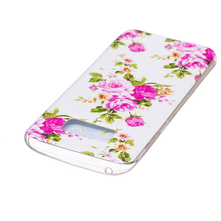 For Samsung Galaxy S8 Luminous IMD TPU Mobile Phone Case - Blooming Peonies-4