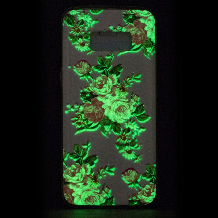 For Samsung Galaxy S8 Luminous IMD TPU Mobile Phone Case - Blooming Peonies-6