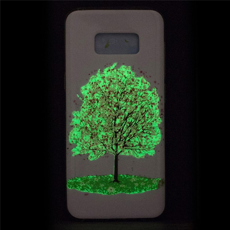 For Samsung Galaxy S8 Luminous IMD TPU Cell Phone Case Cover - Pink Flower Tree-5