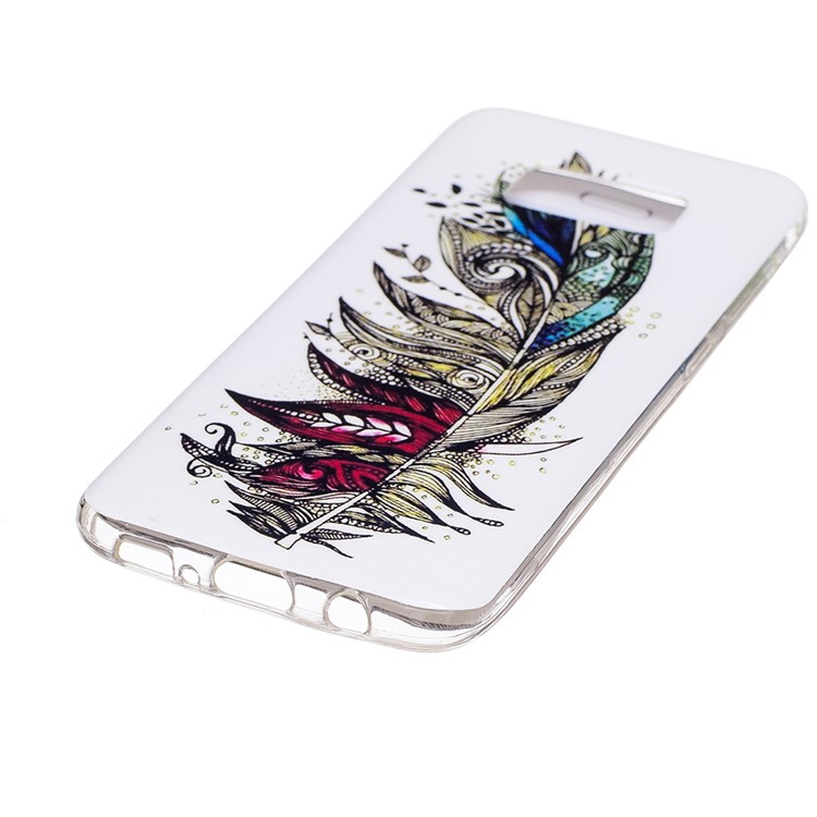 For Samsung Galaxy S8 Noctilucent IMD TPU Mobile Phone Case - Tribal Feather-3