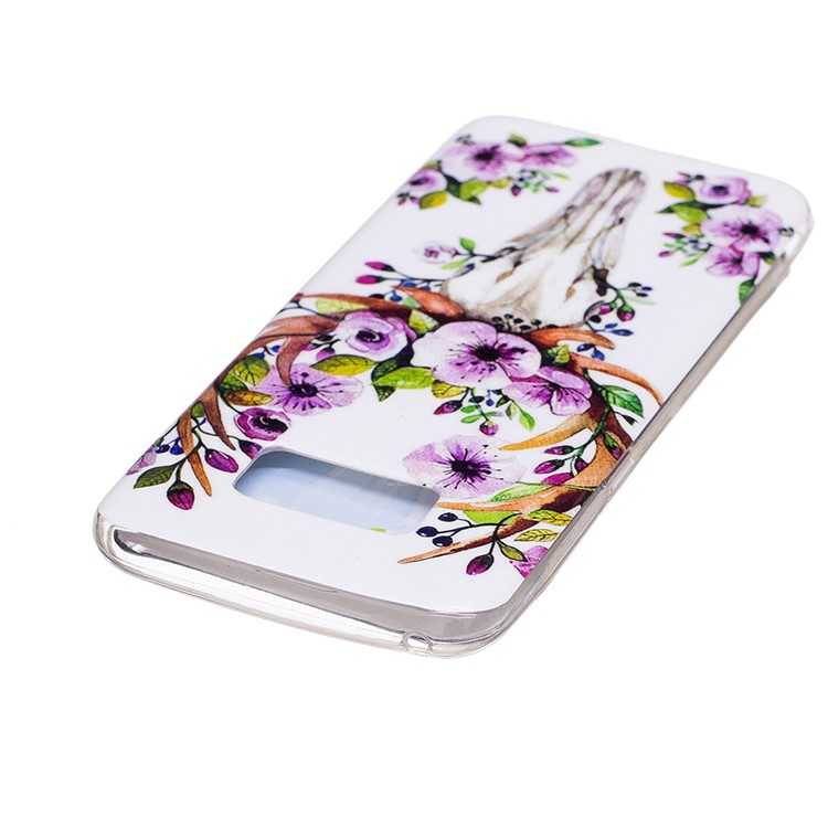 For Samsung Galaxy S8 Noctilucent IMD Soft TPU Phone Shell - Flowered Elk-4