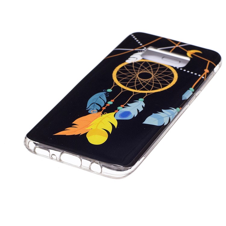 For Samsung Galaxy S8 Luminous IMD Jelly Case Cover - Feather Dreamcatcher-3