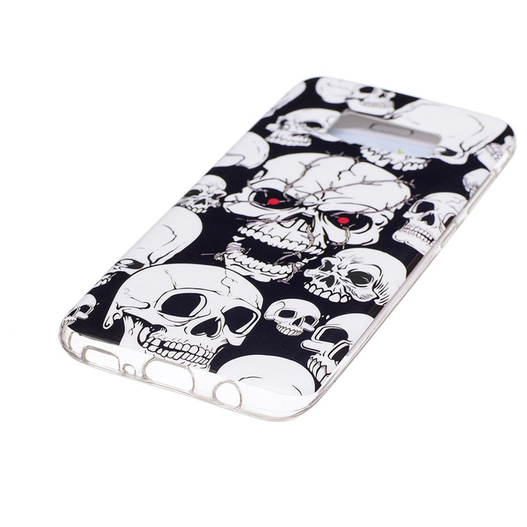 For Samsung Galaxy S8 Luminous IMD TPU Gel Case - Skulls-3