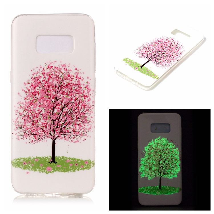 Noctilucent TPU Case for Samsung Galaxy S8 Plus G955 - Pink Flower Tree-1
