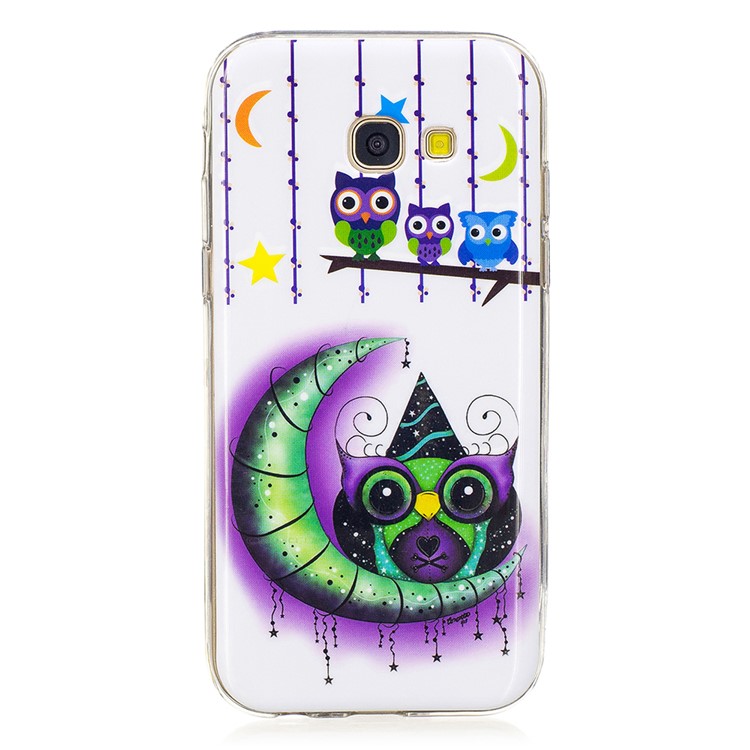 Noctilucent TPU Back Case for Samsung Galaxy A5 (2017) SM-A520F - Owls, Moon and Stars-2
