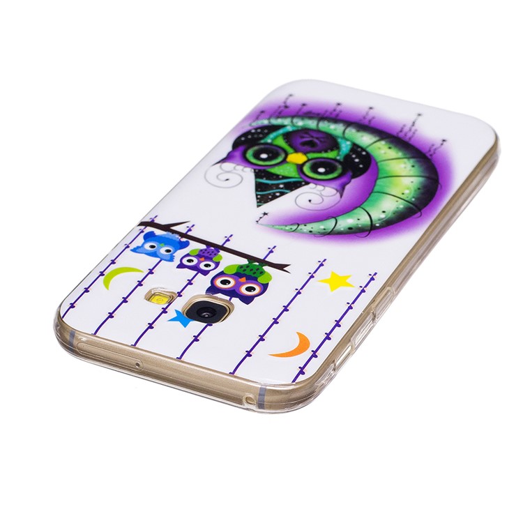 Noctilucent TPU Back Case for Samsung Galaxy A5 (2017) SM-A520F - Owls, Moon and Stars-4