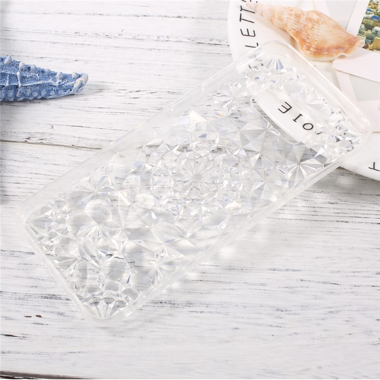 SULADA 3D Diamond Pattern TPU Phone Cover for Samsung Galaxy S8 Plus - Transparent-2