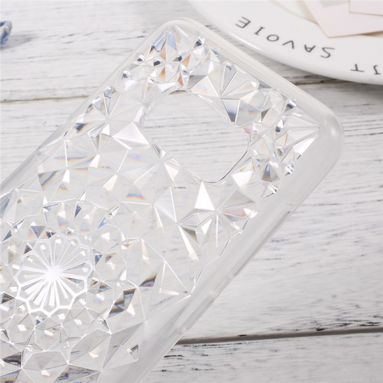 SULADA 3D Diamond Pattern TPU Phone Cover for Samsung Galaxy S8 Plus - Transparent-5