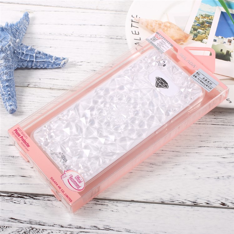 SULADA 3D Diamond Pattern TPU Phone Cover for Samsung Galaxy S8 Plus - Transparent-8
