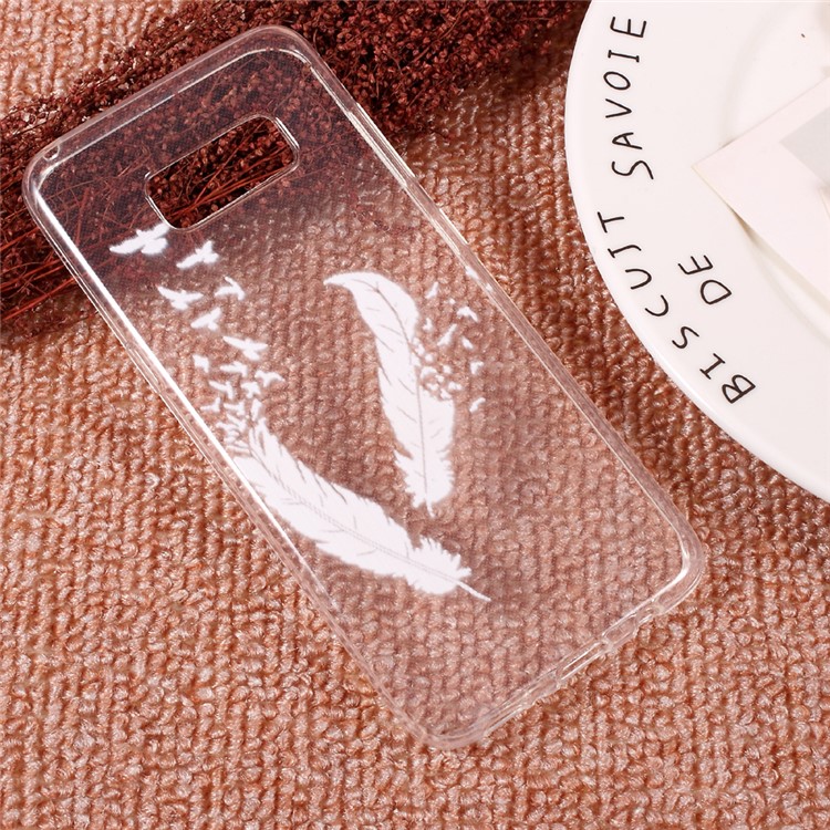 Embossed Soft TPU Back Case for Samsung Galaxy S8 - Feathers-3