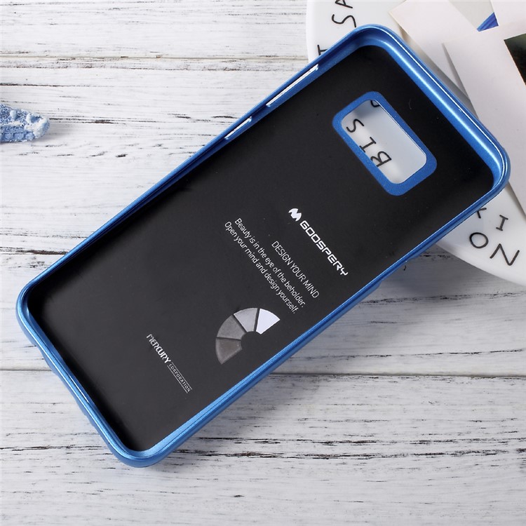 MERCURY GOOSPERY i JELLY Metallic TPU Skin Cover for Samsung Galaxy S8 Plus - Blue-4