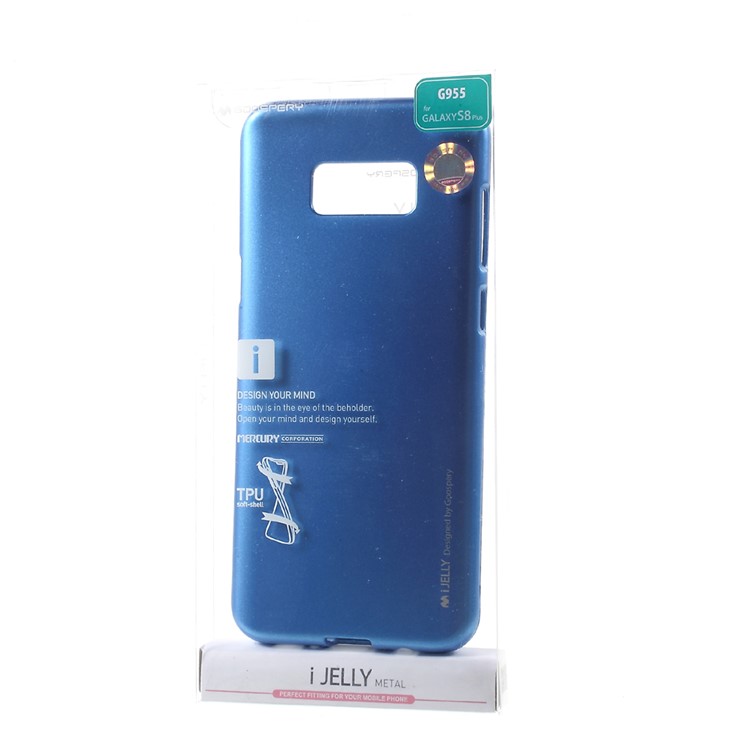 MERCURY GOOSPERY i JELLY Metallic TPU Skin Cover for Samsung Galaxy S8 Plus - Blue-5
