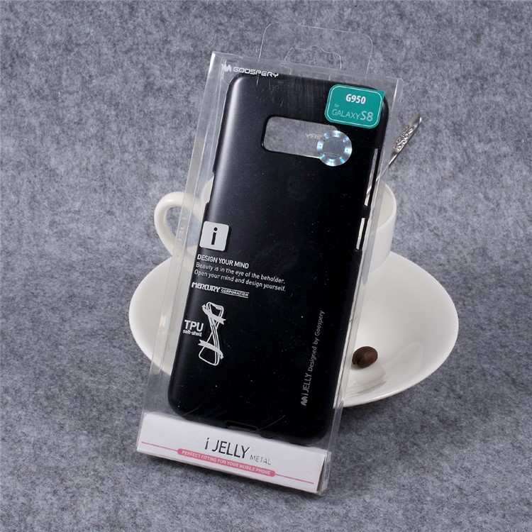MERCURY GOOSPERY i JELLY Metallic TPU Case Accessory for Samsung Galaxy S8 - Black-6