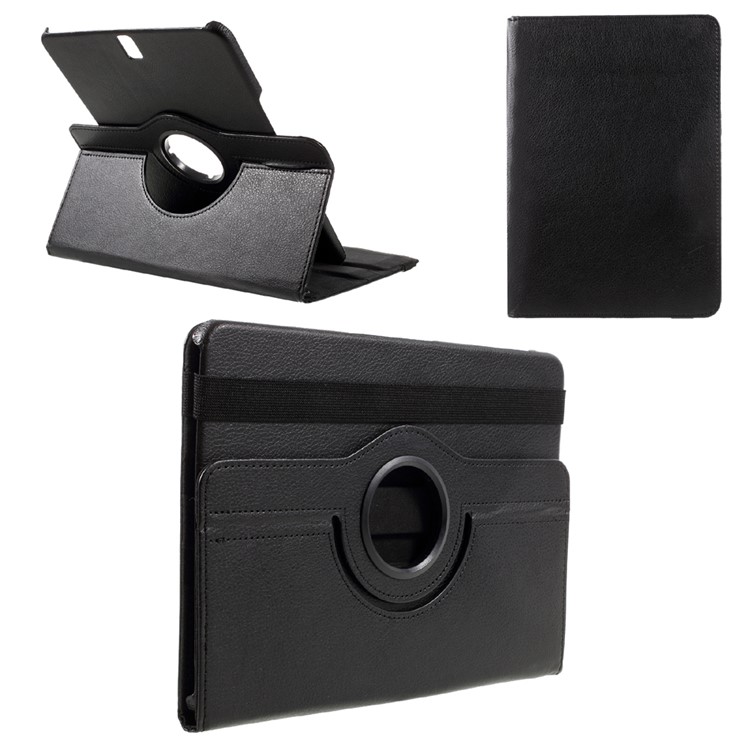 360 Degree Rotary Stand Flip Leather Case Cover for Samsung Galaxy Tab S3 9.7'' - Black-1