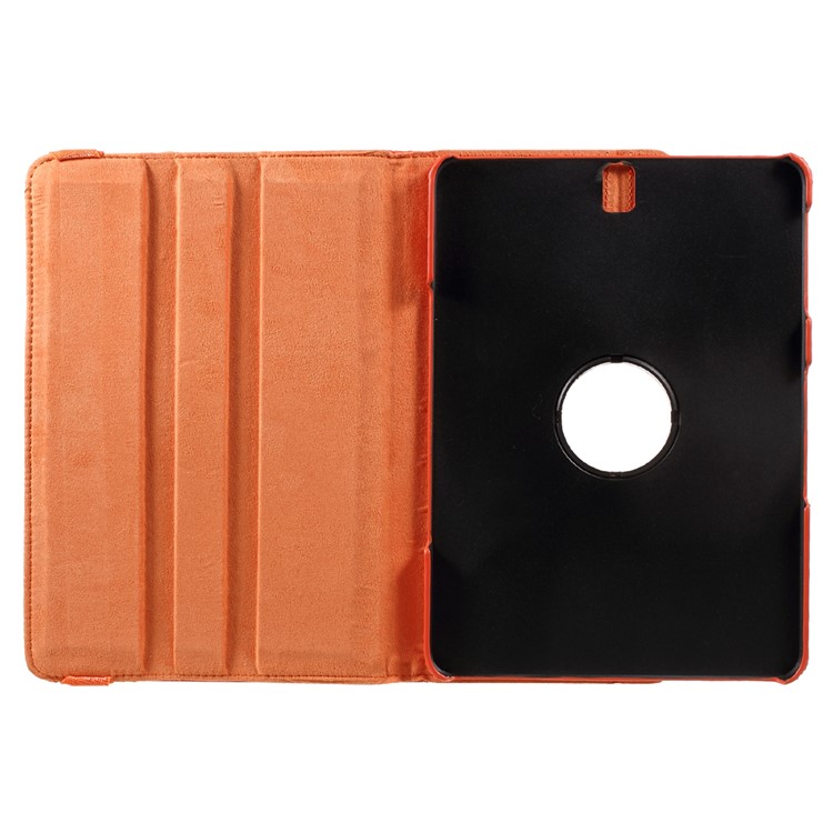 360 Degree Rotary Stand Flip Litchi Grain Leather Case Cover for Samsung Galaxy Tab S3 9.7'' - Orange-10