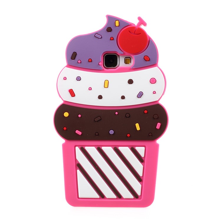 

3D Cherry Ice Cream Silicone Phone Case for Samsung Galaxy A5 A510 (2016) - Rose, Galaxy A5 SM-A510F (2016)